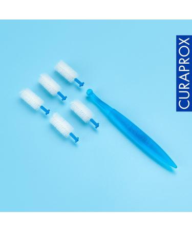 Curaprox Interdental Brush 410 Perio Refill Pack - 5 Blue Brushes 2.8mm Diameter 10mm Effectiveness - Optimal Oral Care - Buy Online on GoSupps.com