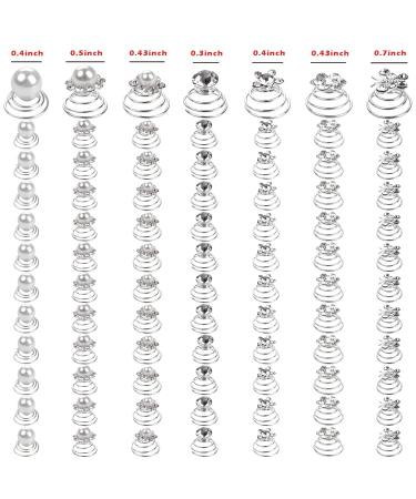 Midodo 84-Piece Hair Spiral Wedding Jewelry Set - Rhinestone & Pearl Hairpins for Brides and Girls - Elegant Silver Flower Clips - Buy Online on GoSupps.com