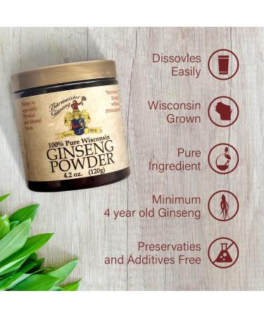 Burmeister Ginseng Instant American Ginseng Root Powder - Panax Powder - 100% Pure American Ginseng Powder, 4.2 oz (120g), 60 Servings, Non-GMO, Additives Free 16 Ounce (Pack of 1) - Buy Online on GoSupps.com