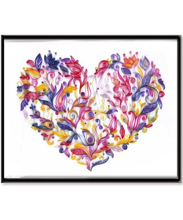 Uniquilling Paper Quilling Kit for Adults - Blooming Heart DIY Painting Kit | Quilling Tools for Home Decor - Best Gift Idea - Buy Online on GoSupps.com