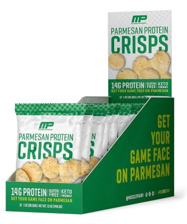 MusclePharm Protein Cheese Crisps - 14g Protein - Parmesan Flavor - 1oz, 12 Count - Buy Online on GoSupps.com