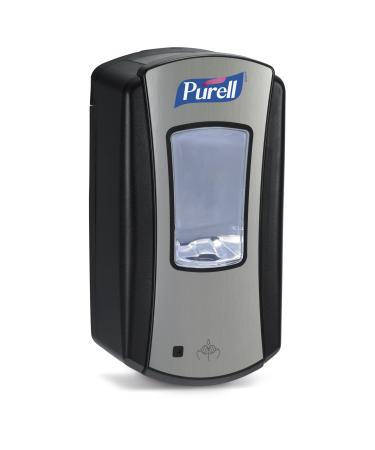 PURELL LTX-12 Touch-Free Hand Sanitizer Dispenser  Chrome/Black  for 1200 mL PURELL LTX-12 Hand Sanitizer Refills (Pack of 1) - 1928-04