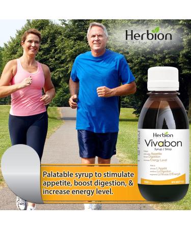 Herbion Naturals Vivabon Digestive & Nutritive Tonic Helps Stimulate Appetite Boost Digestion Relieve Debility Increase Energy Level Enhances Memory for Adults Lychee Flavour Syrup 150 mL - Buy Online on GoSupps.com