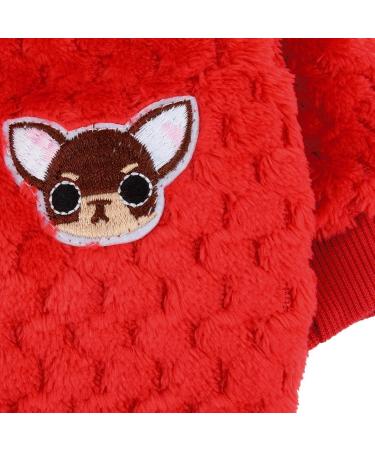 Zweitea Dog Sweater for Small Dogs - Warm Fleece Puppy Jacket | Winter Dog Clothing for Chihuahuas & Cats | Red Size S (1 Pack) - Buy Online on GoSupps.com