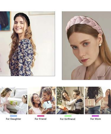 Ivyu Women's Braided Headband - Black, Pink, Gray, White Twist Hairband | YHB-006 - Buy Online on GoSupps.com