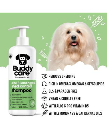Buy BuddyCare Fell Care Shampoo for Dogs Aloe Vera & Pro-Vitamin B5 Hair Loss Control | 500ml x 3 International Shipping Available - Buy Online on GoSupps.com