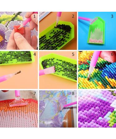 Myceke Diamond Painting Tools Kit - 29pcs DIY 5D Diamond Painting Accessories for Adults - Cross Stitch Tool Set with Diamond Needle, Tweezer, Glue, Plastic Tray - Buy Online on GoSupps.com