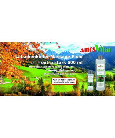 Mountain Pine Massage Fluid 500ml - Extra Strong (6) | Soothing & Relaxing | International Shipping Available - Buy Online on GoSupps.com