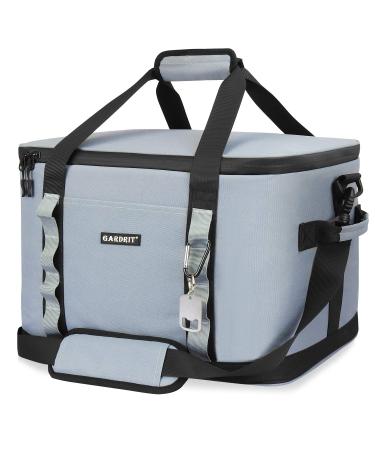 GARDRIT 16/30/60 Can Large Cooler Bag - Collapsible Insulated Lunch Box, Leakproof Cooler Bag Suitable for Camping, Picnic& Beach (39L) Gray 60 Cans