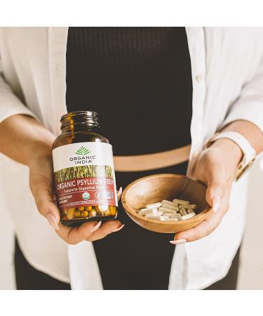 Organic India Psyllium Herbal Powder - Whole Husk Fiber | Healthy Elimination | Keto Friendly | Vegan | USDA Certified Organic | Non-GMO | 12 Oz Canister - Buy Online on GoSupps.com