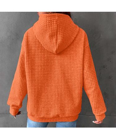 oelaio Oversized Hoodie Sweatshirts for Women Trendy Weekly Deals 2023 Waffle Knit Women's Hoodies Long Sleeve Casual Solid Orange Large - Buy Online on GoSupps.com