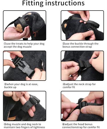 Heele Adjustable Dog Muzzle with Headband - No Rubbing Bite Prevention for Large Dogs XL (1 Pack) - Black - Buy Online on GoSupps.com