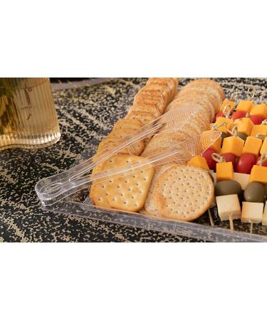 Party Bargains 8.5 Plastic Serving Tongs - 12 Pack, Heavy-Duty Clear Tongs for BBQ, Salads, Grilling, Buffets, Kitchen - Premium Quality - Buy Online on GoSupps.com