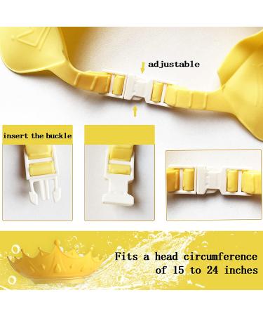 Adjustable Silicone Baby Shower Cap - Waterproof Shampoo Hat for Kids (Yellow) - Buy Online on GoSupps.com