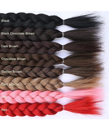 YOGFIT 20 Long Straight Wrap Around Ponytail Hair Extensions - Synthetic Hair - Medium Brown with Medium Auburn - 2PCS DIY Braid Ponytail Extension for Women - Buy Online on GoSupps.com