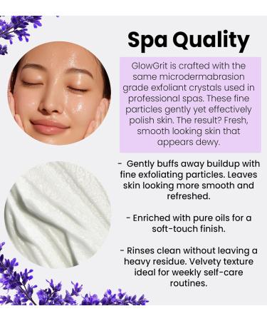 GlowGrit At-Home-Spa Microdermabrasion Cream Facial Scrub - Unisex Exfoliator for Dull Skin Pores Even Skintone Beards and More - Buy Online on GoSupps.com