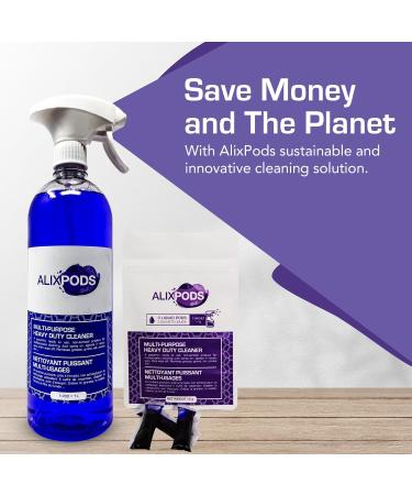 Multi-Purpose Heavy Duty Cleaner Spray Bottle - Non-Aerosol Starter Kit with 3 Extra Pods for Grime Grease Ink Removal - Buy Online on GoSupps.com