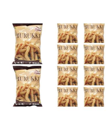 Saras Murukku 200g (Pack of 10) | Crunchy South Indian Snack | Authentic Recipe | Ready To Eat | Classic Snacks | Savory Snacks