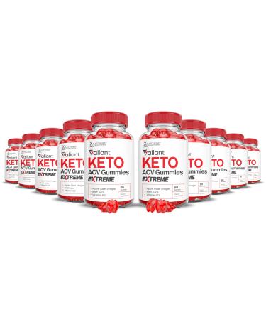 (10 Pack) Valiant Keto ACV Gummies Extreme 2000MG Valant Keto Gummies Apple Cider Vinegar Formulated with Pomegranate Beet Juice Powder B12 Vegan Non GMO 120 Gummys