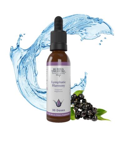 Buried Treasure Lymphatic Harmony Drops - 2oz, 30 Servings, Lymphatic Supplement with Cleavers, Burdock, Echinacea, and Astragalus