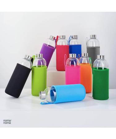 Buy Noma 1L Glass Bottle with Neoprene Cover - Durable Sports & Outdoor Water Bottle | Available in 500ml & 1000ml - Perfect for Office & School - Buy Online on GoSupps.com