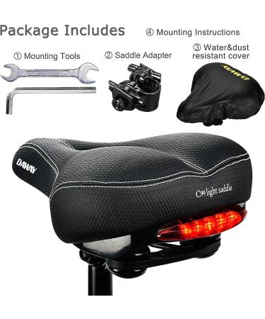 DAWAY Comfortable Bike Seat - Memory Foam Padded Saddle for Peloton & Mountain Bikes - Shock Absorbing & Waterproof - Universal City (C99) - Buy Online on GoSupps.com