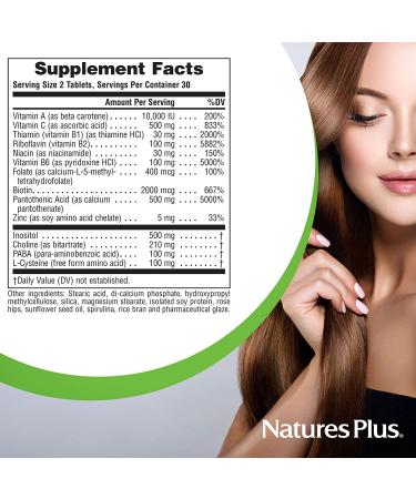 Nature's Plus Ultra Hair 60 Tablets - Support for Men & Women - Buy Online on GoSupps.com
