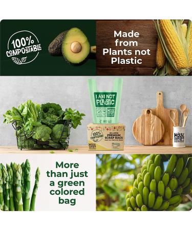 Holy Scrap! 13 Gallon Compostable Trash Bags - 50 Pack Eco-Friendly Garbage Bags for Kitchen, Bathroom, Yard Waste - Food Waste Compost Bags 50 Count - Buy Online on GoSupps.com
