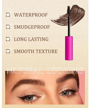 Waterproof Tinted Brow Gel Kit - Taupe & Dark Brown Eyebrow Mascara Pencil Razor & Brush Set for Perfect Eyebrows | International Shipping Available - Buy Online on GoSupps.com