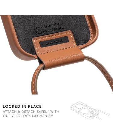 Native Union Leather Sling for iPhone 13 & Pro Max - Adjustable Removable Eco-Friendly Italian Leather | Classic & Clic Pop (TAN) - Buy Online on GoSupps.com