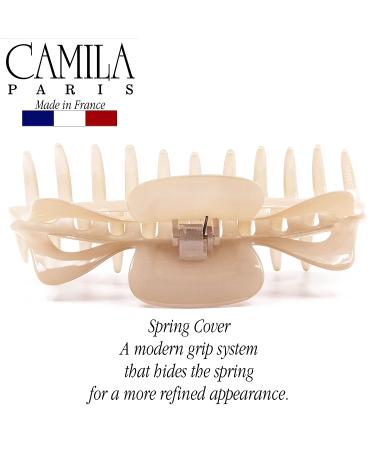 Camila Paris CP2887 6 Inch French Large Hair Clip for Thick & Long Hair - Strong Hold Claw Clip for Women - Made in France - Beige - Buy Online on GoSupps.com