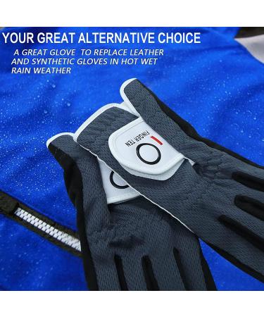 Buy Lovmead Left-Hand Golf Gloves for Men - All-Weather Microfiber Right-Hand Grip | Sizes S-XL - Soft Comfort Fit - Gray Black Blue White - Buy Online on GoSupps.com