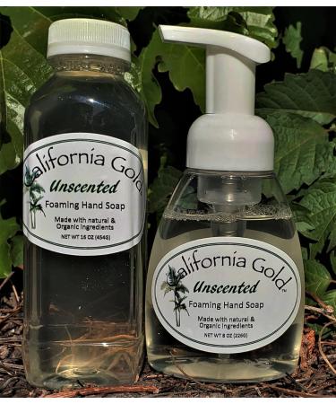 California Gold Artisan Unscented Foaming Hand Soap - 8oz Bottle | Premium International Shipping - Buy Online on GoSupps.com