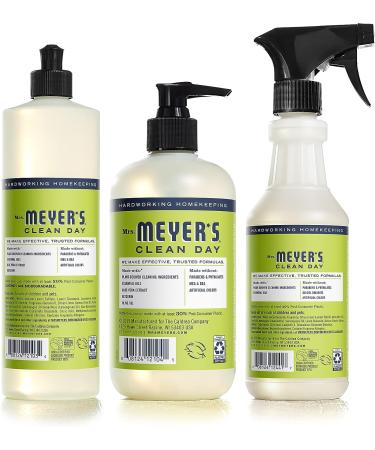 Mrs. Meyer's Kitchen Essentials Set - Lemon Verbena | Hand Soap, Dish Soap, All Purpose Cleaner - 3 Count Pack - Buy Online on GoSupps.com