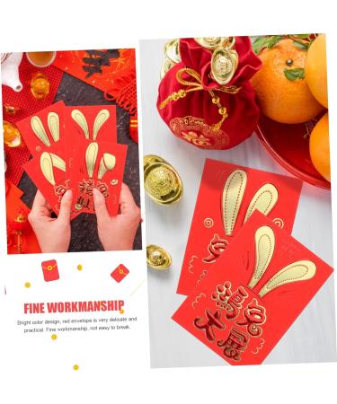 PRETYZOOM 30pcs 2023 Year of The Rabbit Red Packets Rabbit Red Envelopes Lucky Money Envelopes 2023 Rabbit Year Red Envelopes Red Purse New Year Red Packets Personality New Year's Bag Paper As Shown 1 11.5X8CM - Buy Online on GoSupps.com