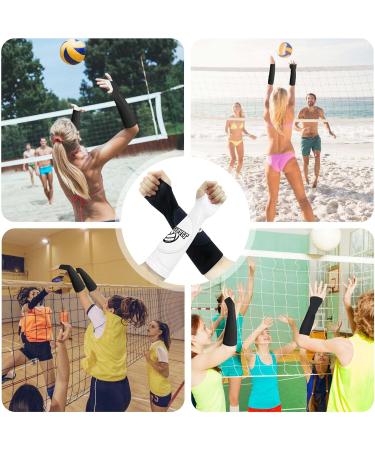 Volleyball Arm Protection Sleeves - 2 Pairs with Protective Pads & Thumb Hole for Men & Women | Forearm Training Accessories - Buy Online on GoSupps.com
