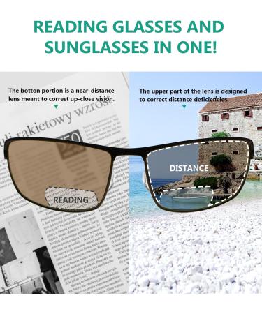 Eyekepper Bifocal Sunglasses for Men - 2.50 Brown Sun Readers | Outdoor Reading Glasses - Buy Online on GoSupps.com