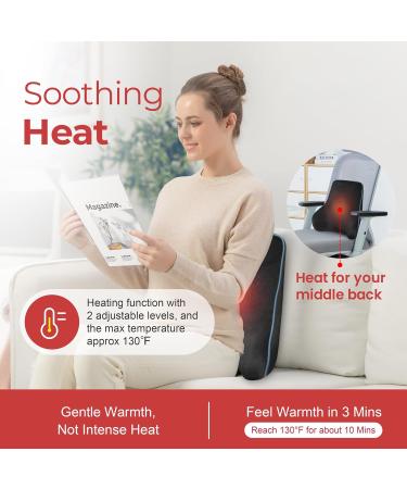 Comfier Massage Pillow for Back Pain Relief - 3 Massage Modes 2 Heat Levels Memory Foam Support for Home & Office - Buy Online on GoSupps.com
