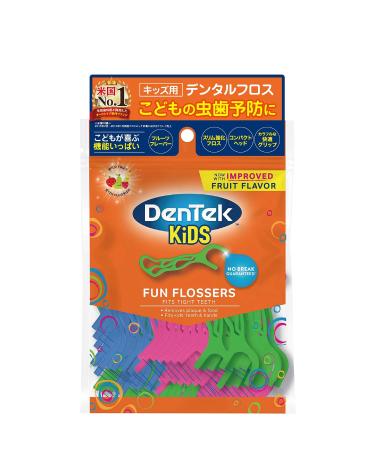 DenTek Kids Fun Flossers Wild Fruit 90 Floss Picks