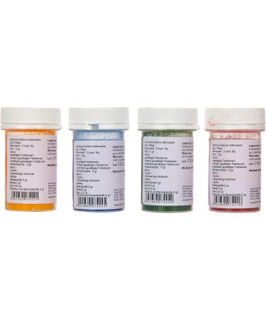  Cake Company Set of 4 colored powders: yellow red green blue 4 x 3g - Buy Online on GoSupps.com