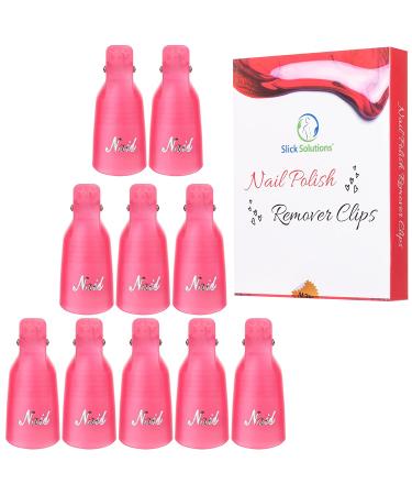Slick Nail Polish Remover Clips - 10 pcs Soak Off Gel Polish Nail Clips for Easy and Efficient Polish Removal - Buy Online on GoSupps.com