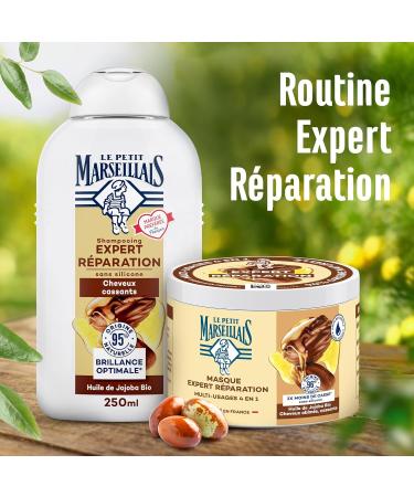  Le Petit Marseillais Le Petit Marseillais 4-in-1 Expert Repair Mask with Organic Jojoba Oil (370ml Jar) Hair Mask for Brittle Hair Silicone-Free Hair Care 96% Natural Origin - Buy Online on GoSupps.com