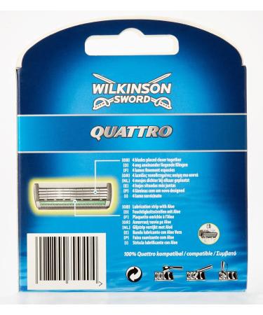Buy Wilkinson Sword Quattro Razor Blades for Men - 6 Pack | Premium Shaving Supplies - International Shipping - Buy Online on GoSupps.com