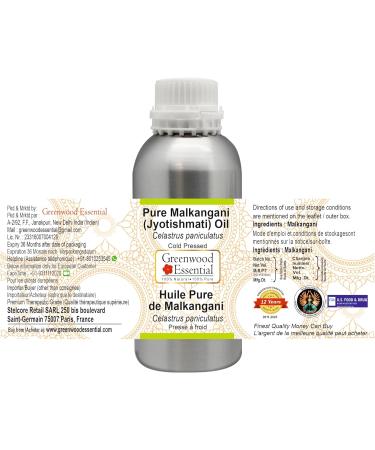 Greenwood Essential Malkangani Oil - 100% Pure Cold-Pressed Celastrus Paniculatus | Therapeutic Quality | 300ml (10 oz) - Natural Healing Oil for International Shipping - Buy Online on GoSupps.com