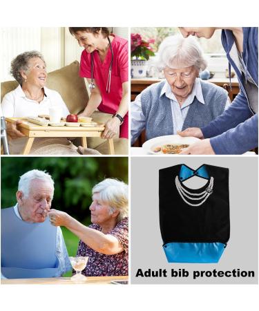 Adult Bibs for Eating - Reusable Feeding Bib with Crumb Catcher - Stylish and Comfortable Adult Bibs for Women and Elderly for Nursing Home Home Care - Buy Online on GoSupps.com