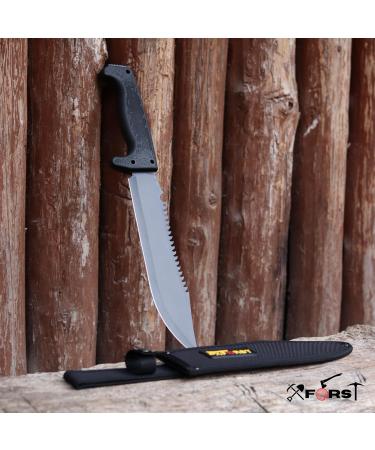 Xforst Rambo Messer CRB - Large High-Quality Hunting Knife | 39.5 cm Outdoor Survival Knife with Plastic Handle & Oxford Sheath - Buy Online on GoSupps.com