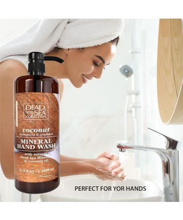 Dead Sea Collection Coconut Oil Liquid Hand Soap - Moisturizing Gel with Pump - Nourishing Cleanser - Pack of 2 (33.8 Fl Oz Each) - Buy Online on GoSupps.com