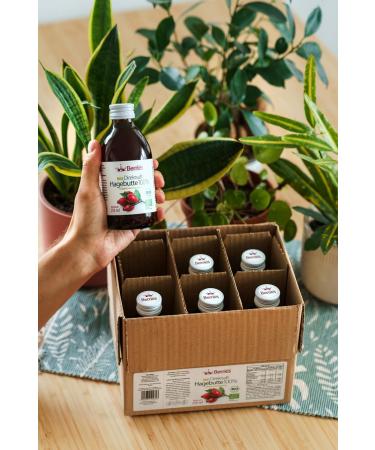 Organic Rosehip Juice 6 Pack (6x250ml) - Bio Pure Cold-Pressed Vegan No Additives - KO - Berriespolska  - Buy Online on GoSupps.com