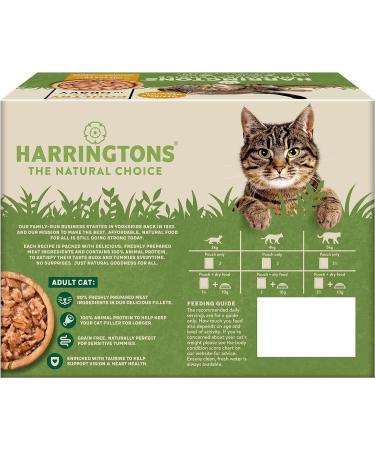 Harringtons Complete Wet Pouch Grain Free Hypoallergenic Adult Cat Food Poultry in Gravy Pack 72x85g - Chicken Duck Poultry & Turkey - Making Mealtimes Meatier - Buy Online on GoSupps.com
