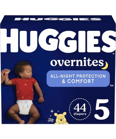 Huggies Overnites Nighttime Baby Diapers and Huggies Little Movers Diapers | Size 5 148 Ct Size 5 (44 Count) New+ Diapers - Buy Online on GoSupps.com